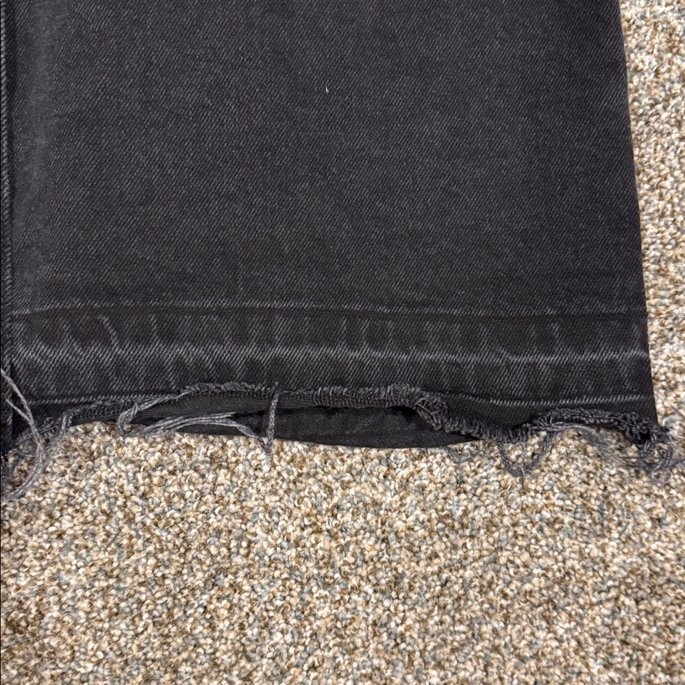 Celebrity Pink: Black Denim Frayed Hem Button-Up Women’s Jacket Size Medium - Picture 11 of 14
